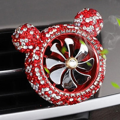 Quạt Sáp Thơm Kẹp Cửa Gió Điều Hòa Đính Đá cho xe hơi