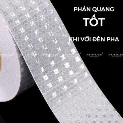 Decal Phản Quang Dán Xe Tải Xe Rơ Mooc Mai Lee PQ-25MT (25m x 5cm) Màu Trắng An Toàn Ban Đêm, Chất liệu PVC chống thấm nước