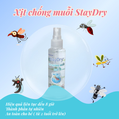 Xịt chống muỗi Staydry 70ml