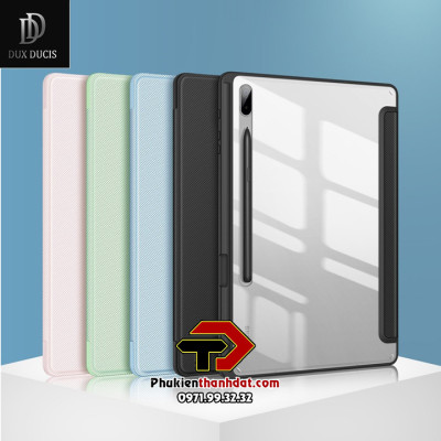 Bao da chống sốc dành cho SamSung Galaxy Tab S7 FE có ngăn đựng bút hiệu Dux Ducis Toby - Hàng nhập khẩu