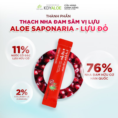 THẠCH NHA ĐAM SÂM VỊ LỰU ĐỎ KDY ALOE COMBO X3