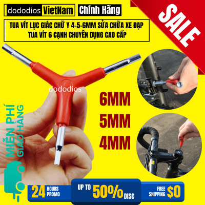 Combo Tua Vít Lục Giác 4/5/6mm + Cờ Lê Tuýp Khẩu 8/9/10mm Chữ Y Sửa Chữa Xe Đạp Vặn Ốc Bu Lông Đa Năng dododios