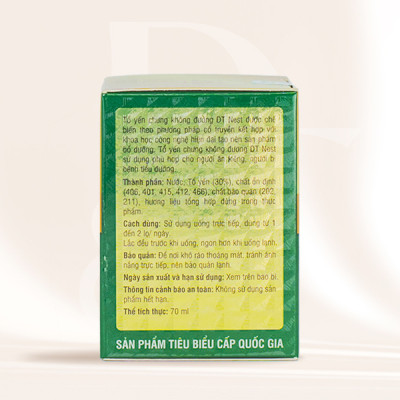 Đặc sản Khánh Hòa - Yến Chưng Không Đường 70ml (Hũ lẻ) DT NEST/ DT FOOD