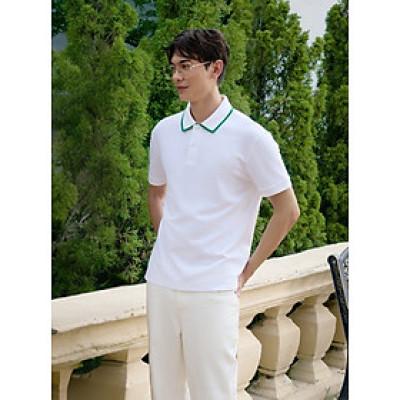 Áo polo nam phối cổ Form Fitted - RT 10S25POL026 | ROUTINE CÀ MAU