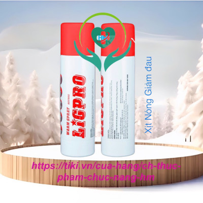 Chai xịt nóng Ligpro giảm đau sau chấn thương Warm spray , 200ml