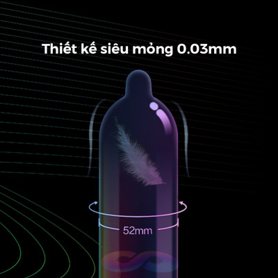 Bao cao su Shell Invisible siêu mỏng, chống tuột, kéo dài thời gian - Hộp 10 cái | SHELL CHÍNH HÃNG