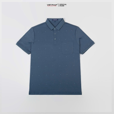Áo Polo Nam VIỆT PHÁP Form Luxury - Thun Lụa Lạnh In, lịch lãm, sang trọng 50564