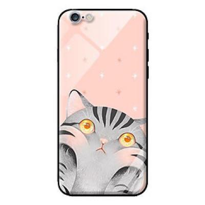 Ốp kính cường lực cho iPhone 6 Mèo Hồng - Hàng chính hãng