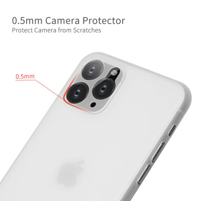 Ốp lưng nhám siêu mỏng 0.3mm cho iPhone 11 Pro (5.8 inch) hiệu Memumi có gờ bảo vệ camera - Hàng nhập khẩu