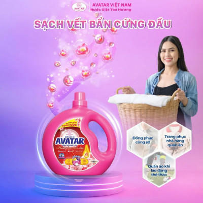 Combo 2 Can Nước Giặt Xả Vải Hương Hoa Anh Đào Avatar ( 2 kg/ Can )