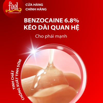 Bao cao su Feel 4 in 1 | Bao cao su kéo dài thời gian, size 52mm, hộp 12 bao