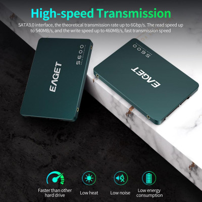 EAGET S600 SSD 2.5 inch SATA 3.0 1TB Solid State Drive High Speed Reading Writing SSD for Laptop Desktop Computer