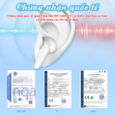 Máy trợ thính cho người già FUNMIC EN-D20 - 4 mức âm lượng tự điều chỉnh chứng nhận quốc tế an toàn