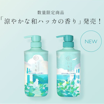 Combo Dầu Gội Và Dầu Xả Kracie Ichikami Dưỡng Tóc Chắc Khoẻ Hương Bạc Hà (480ML)