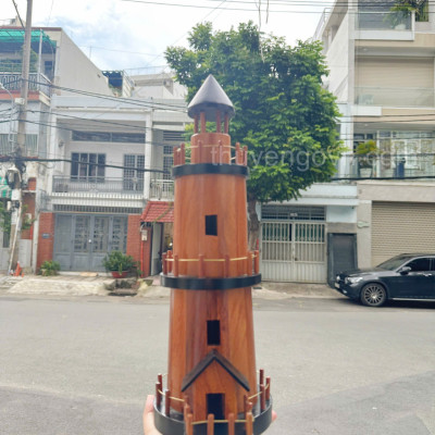 Mô hình Lighthouse, mô hình gỗ ngọn hải đăng, mô hình trang trí, decor nhà, phòng học, hàng chính hãng