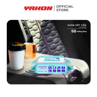 Combo Khăn Ướt Cồn LET-GREEN 50 Miếng/Bao