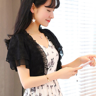 Áo khoác ren tà ngắn 08 C009