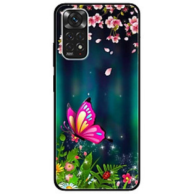 Ốp lưng dành cho Xiaomi Redmi Note 11 4G - Bướm Hồng