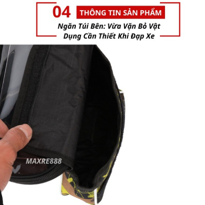 Túi treo sườn xe đạp thể thao để đựng vật dụng, có ngăn đựng điện thoại cảm ung tiện lợi - Hàng chính hãng
