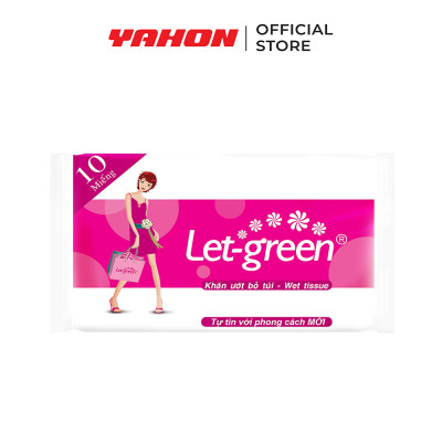 Combo Gói Khăn Giấy Ướt Bỏ Túi LET-GREEN, 10 Miếng/Gói