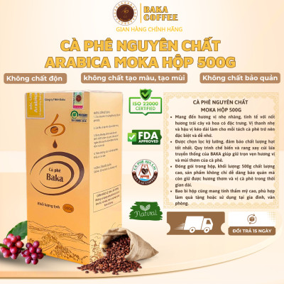 Cà Phê Nguyên Chất Baka - Moka (Hộp 500g)