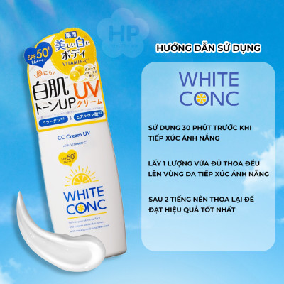 Kem Chống Nắng Nâng Tone Dưỡng Trắng Sáng Da White Conc UV2 (Cream) 75 G