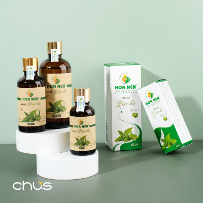 Tinh dầu Bạc Hà nguyên chất 30ml - Hoa Nén - Vegan - The mát, thư giãn, đuổi chuột
