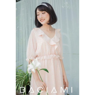 Baciami-Đầm Voan Hoa Eo Thun