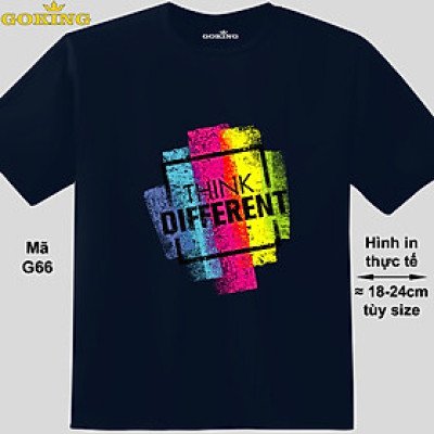 THINK DIFFERENT, mã G66. Áo thun nam nữ siêu đẹp, form unisex. Áo phông GOKING hàng hiệu, quà tặng cao cấp cho gia đình, cặp đôi, hội nhóm, doanh nghiệp.