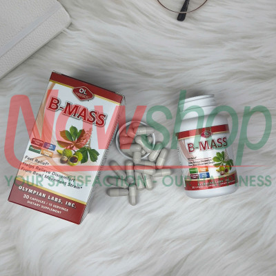 B-Mass Olympian Labs Mỹ hộp 30 viên hỗ trợ co búi trĩ lưu thông máu không táo bón ngừa tái phát