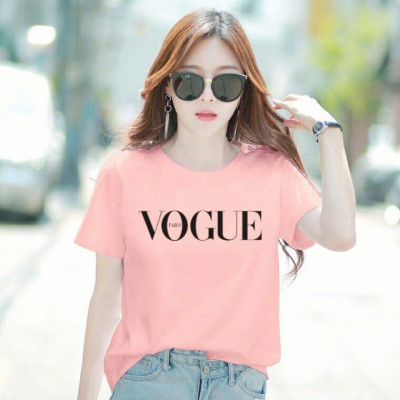 Áo thun nữ cổ tròn form rộng thun cotton 4 chiều phong cách Hàn Quốc in chữ ( ANU018 )