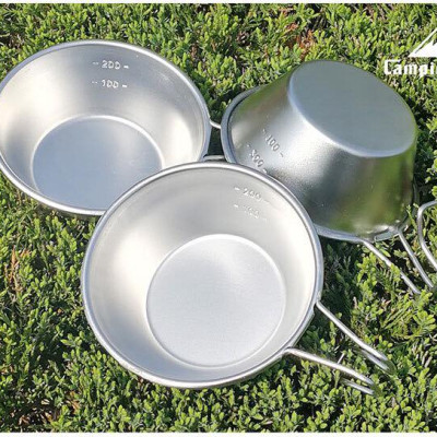 [Mua 4 chén tặng túi đựng chén Campingmoon] Chén ăn dã ngoại inox không rỉ Campingmoon S220