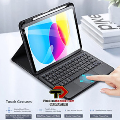 Bao da kèm bàn phím cho iPad Gen 10 10.9 inch 2022 chính hãng Dux Ducis có bàn di chuột TrackPad - Hàng chính hãng 