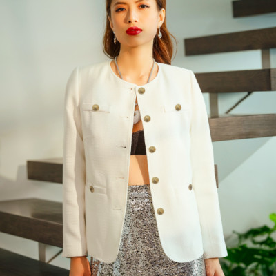 Áo Jacket Tweed Hà Giang TOP187 thời trang thiết kế Hity