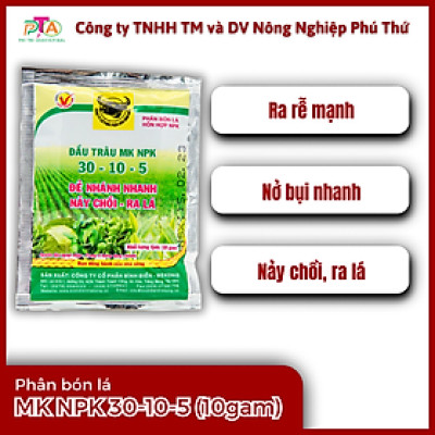 Phân Bón Lá Đầu Trâu MK 30-10-5 gói 10g
