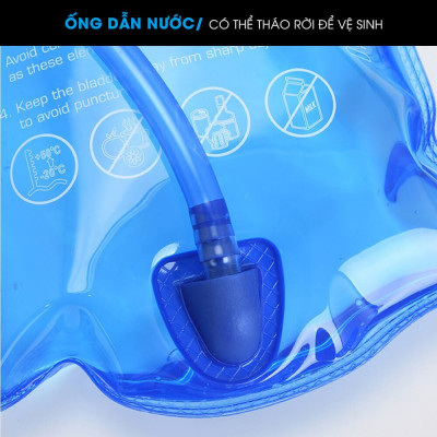Bình nước thể thao, túi nước chạy bộ leo núi có vòi hút GoodFit GF04RA