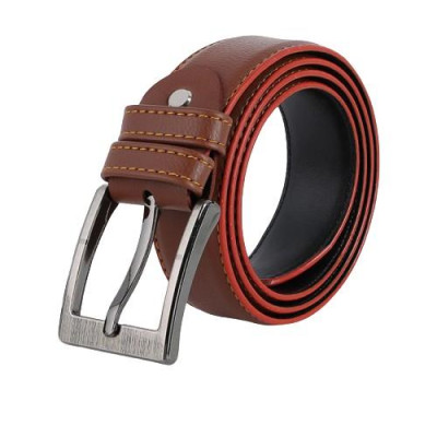 HT4001 - Dây nịt nam Huy Hoàng 4 phân may viền màu bò