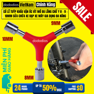 Combo Tua Vít Lục Giác 4/5/6mm + Cờ Lê Tuýp Khẩu 8/9/10mm Chữ Y Sửa Chữa Xe Đạp Vặn Ốc Bu Lông Đa Năng dododios