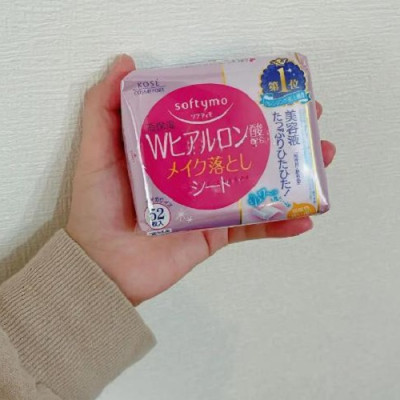 Khăn Giấy Tẩy Trang Dưỡng Ẩm Kosé Softymo Axit Hyaluronic Cleansing Sheet H (Gói Refill 52 miếng)