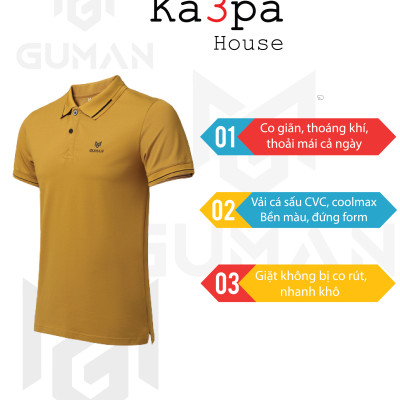 Áo Thun Polo Casual GUMAN Orange Yellow GOY116