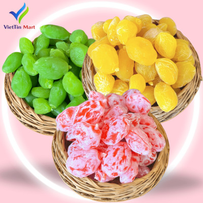 Xí Muội Hồng Đào Mix 3 Vị Viettin Mart 500Gr