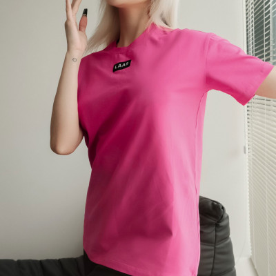 LAAS Áo thun logo fabric  trơn nhiều màu