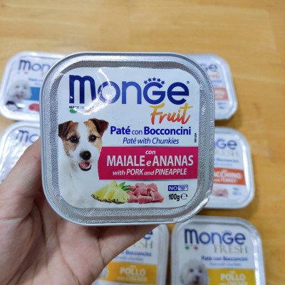 Pate Cho Chó Monge Nhiều Vị Thơm Ngon, Pate Monge Hãng Monge Ý 100g