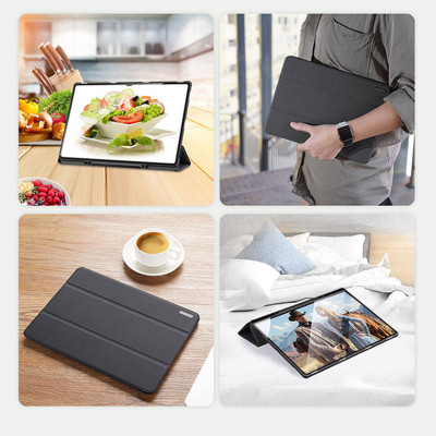 Bao da Dux Ducis Domo dành cho Samsung Galaxy Tab S10 Ultra , Tab S10+ Plus có khay đựng bút - Hàng chính hãng