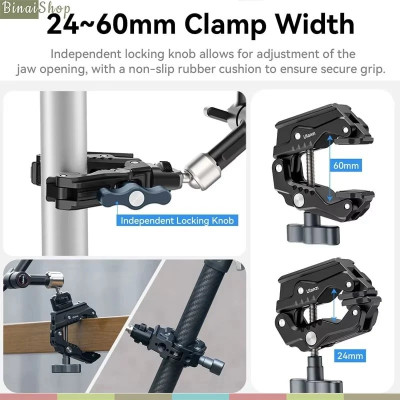 Ulanzi R011A - Khớp Nối Dài 10 Inch Và Kẹp Càng Cua Đa Năng Dành Cho Quay Phim, Chụp Hình - Hàng chính hãng
