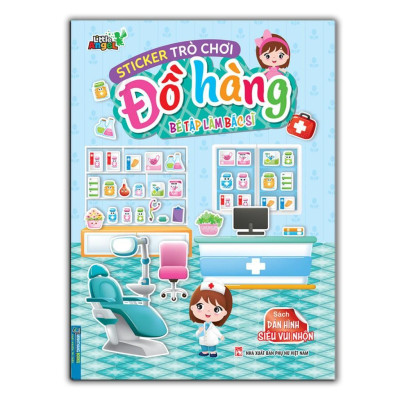 Sách - Sticker Trò Chơi Đồ Hàng - Bé Tập Làm Bác Sĩ + Bé Đi Thủy Cung + Bé Đi Siêu Thị - Combo 3 Cuốn - Minh Thắng