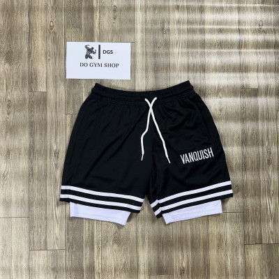 Quần 2 lớp tập gym nam DOGYMSHOP thun lỗ kim thoáng khí khi chơi thể thao QV2L2