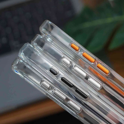 Ốp lưng trong suốt chống ố vàng cho iPhone 15 12 13 14 Pro Max hiệu Likgus CANDY - Ốp chống sốc Nút bấm kim loại, viền bảo vệ camera - Hàng nhập khẩu
