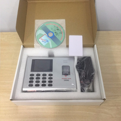 Máy chấm công vân tay + vân tay + pin lưu điện Ronal Jack D900G - hàng nhập khẩu