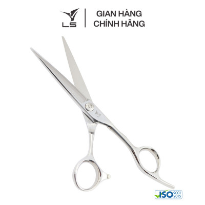 Kéo cắt tóc LS lưỡi thẳng quai offset vênh đỡ ngón cố định CB13/6.0